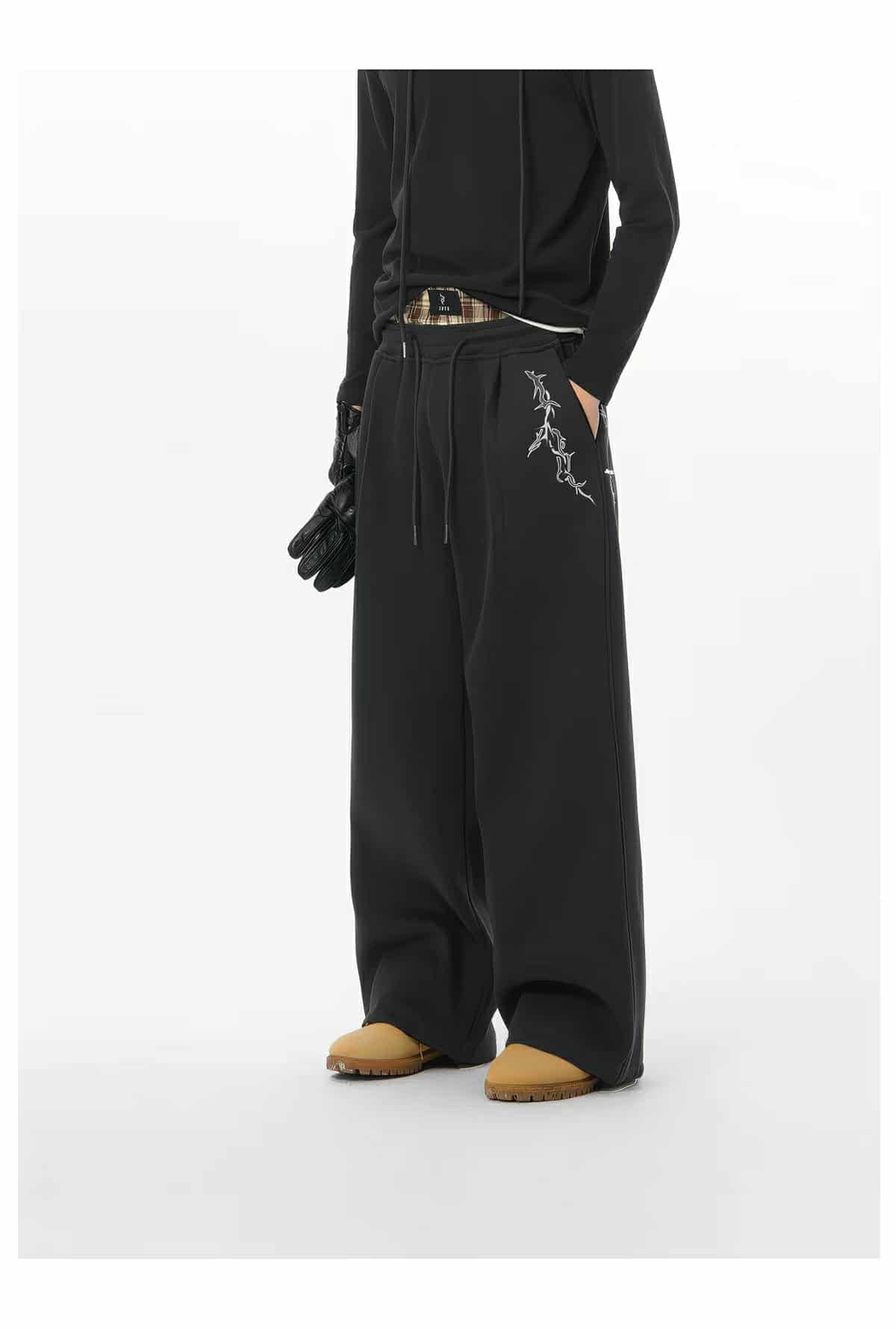 Thorn Graphic Print Hoodie & Drawstring Sweatpants Set