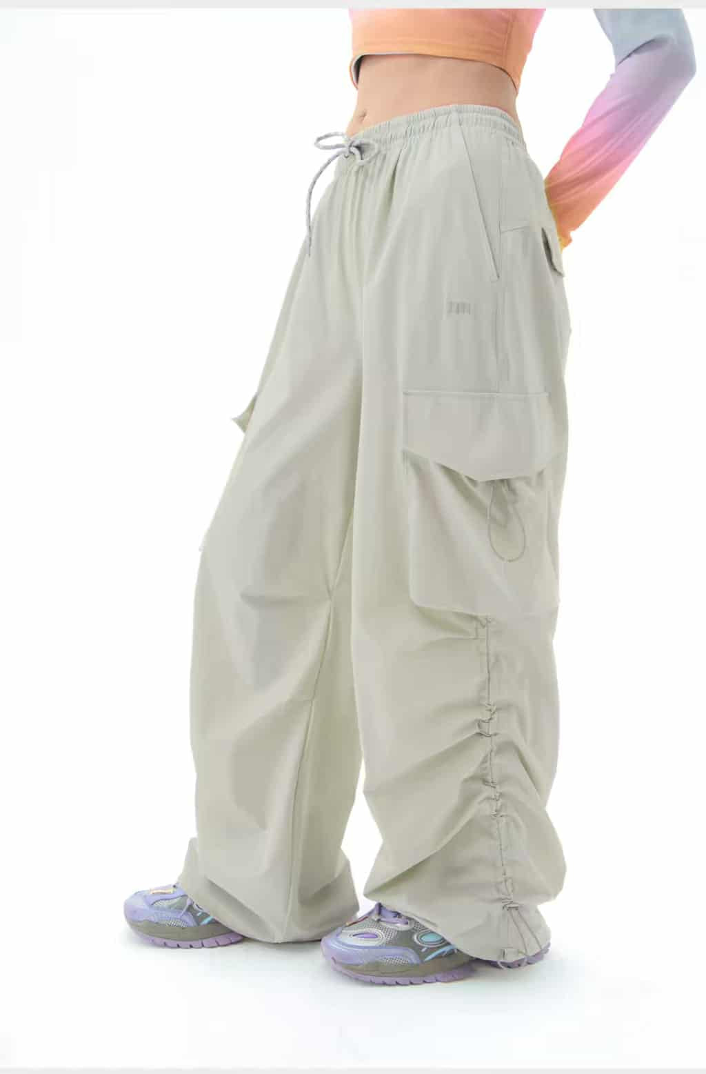 Drawstring Cargo Pocket Track Pants