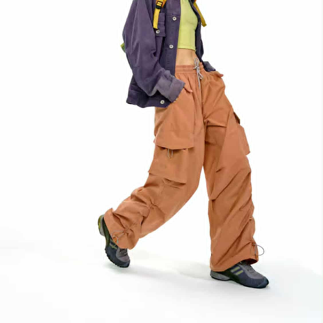 Drawstring Cargo Pocket Track Pants
