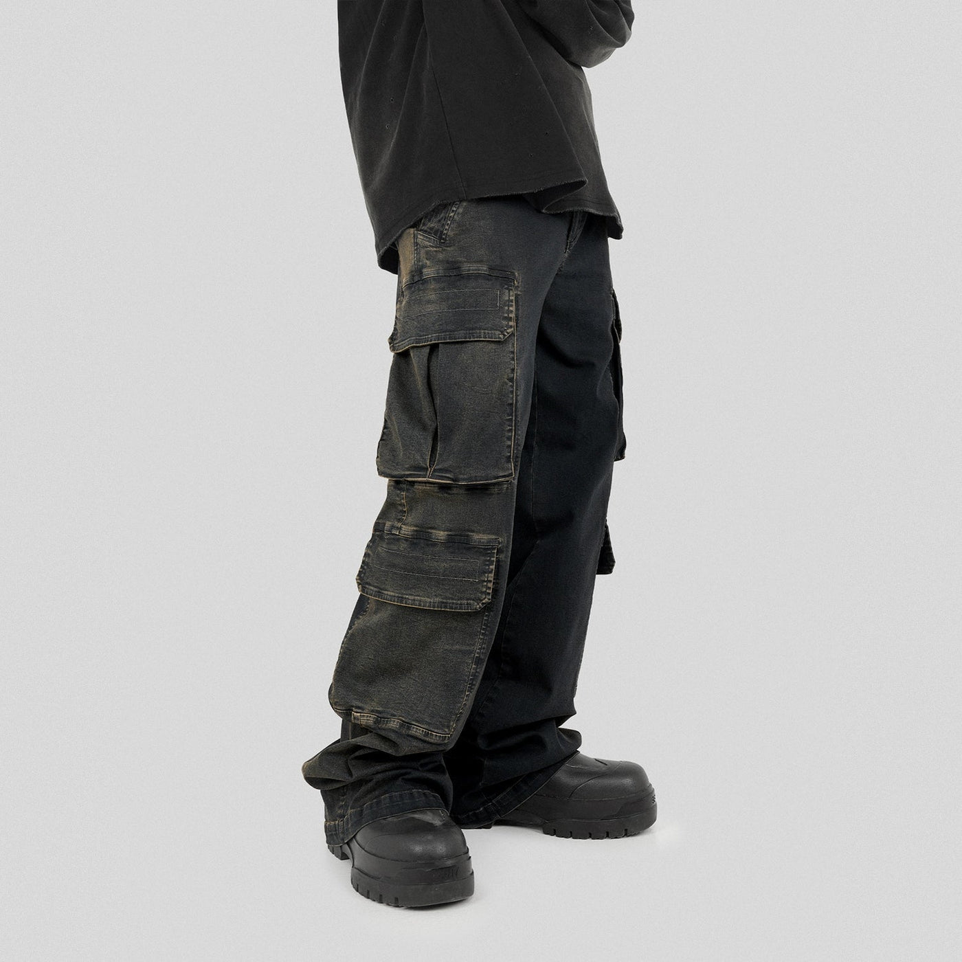 Vintage Washed Cargo Jeans