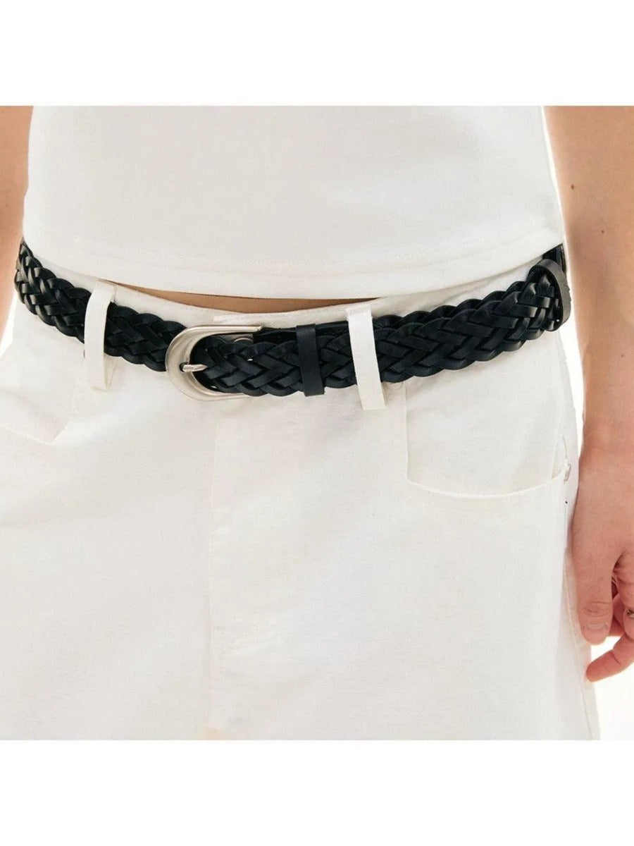 Braided Detail Buckle Belt