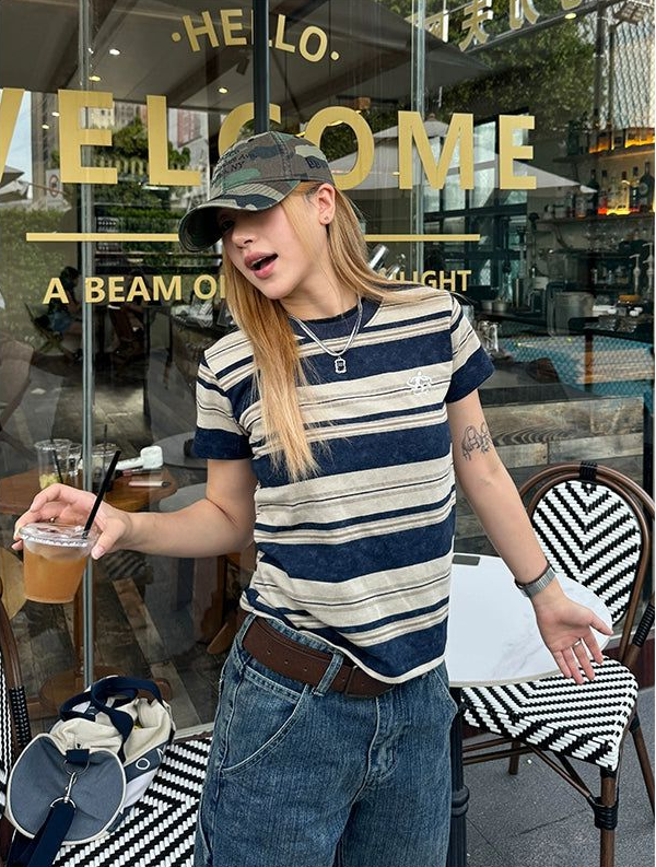 Striped Regular Fit Casual T-Shirt
