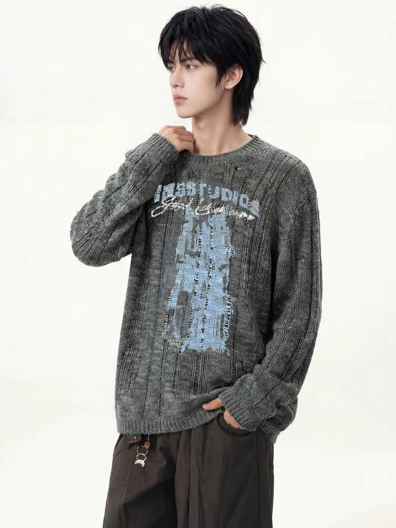 Grunge Ink Contrast Sweater