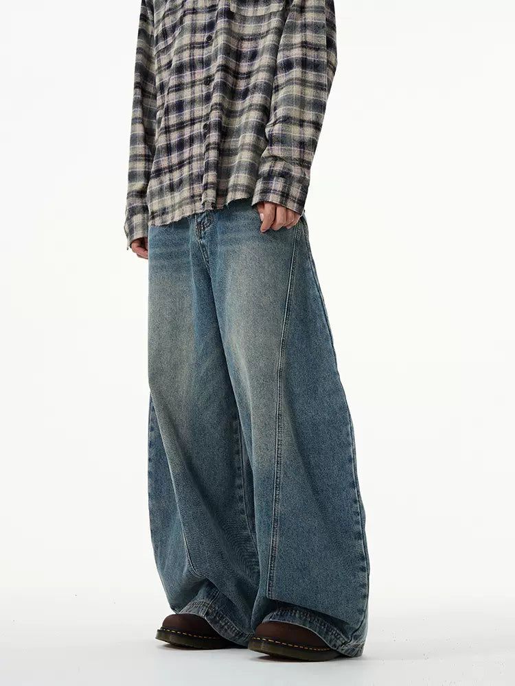 Thigh Fade Loose Jeans