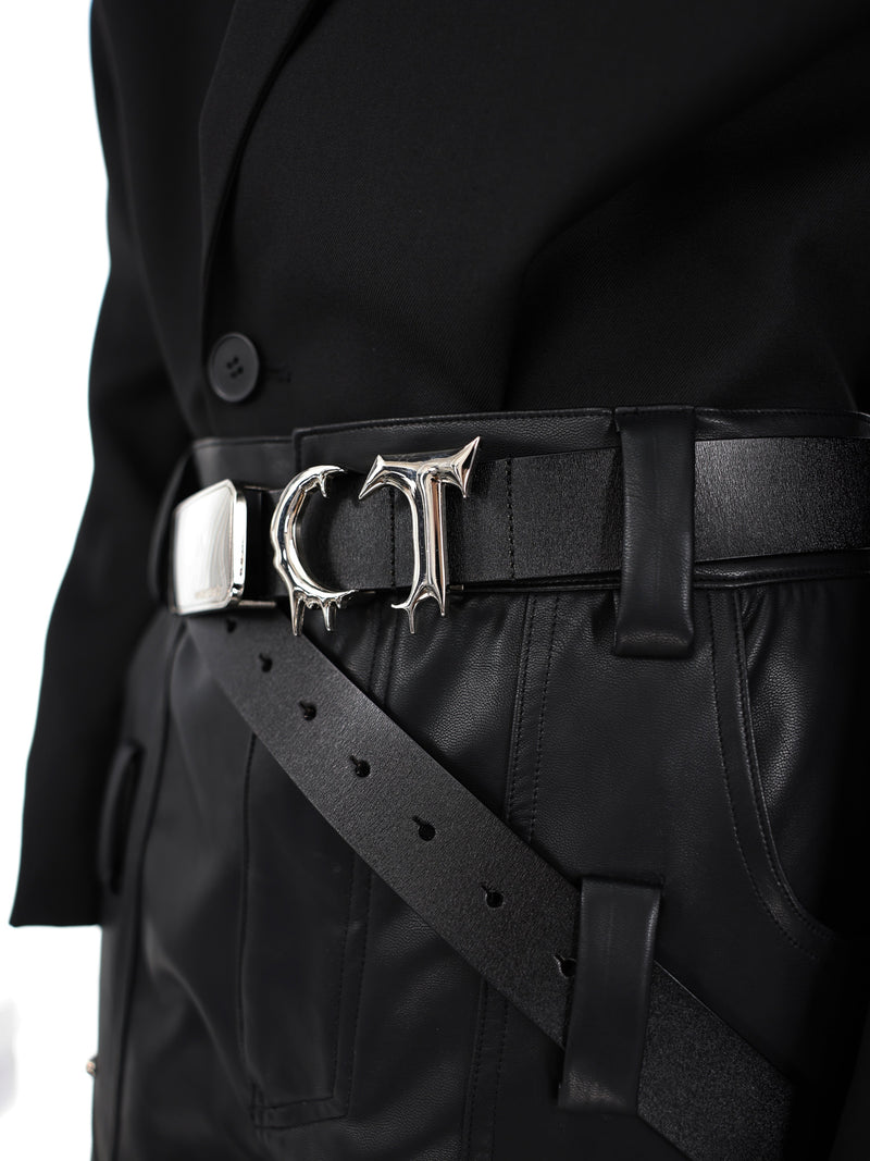 Irregular CT Metal Buckle Belt