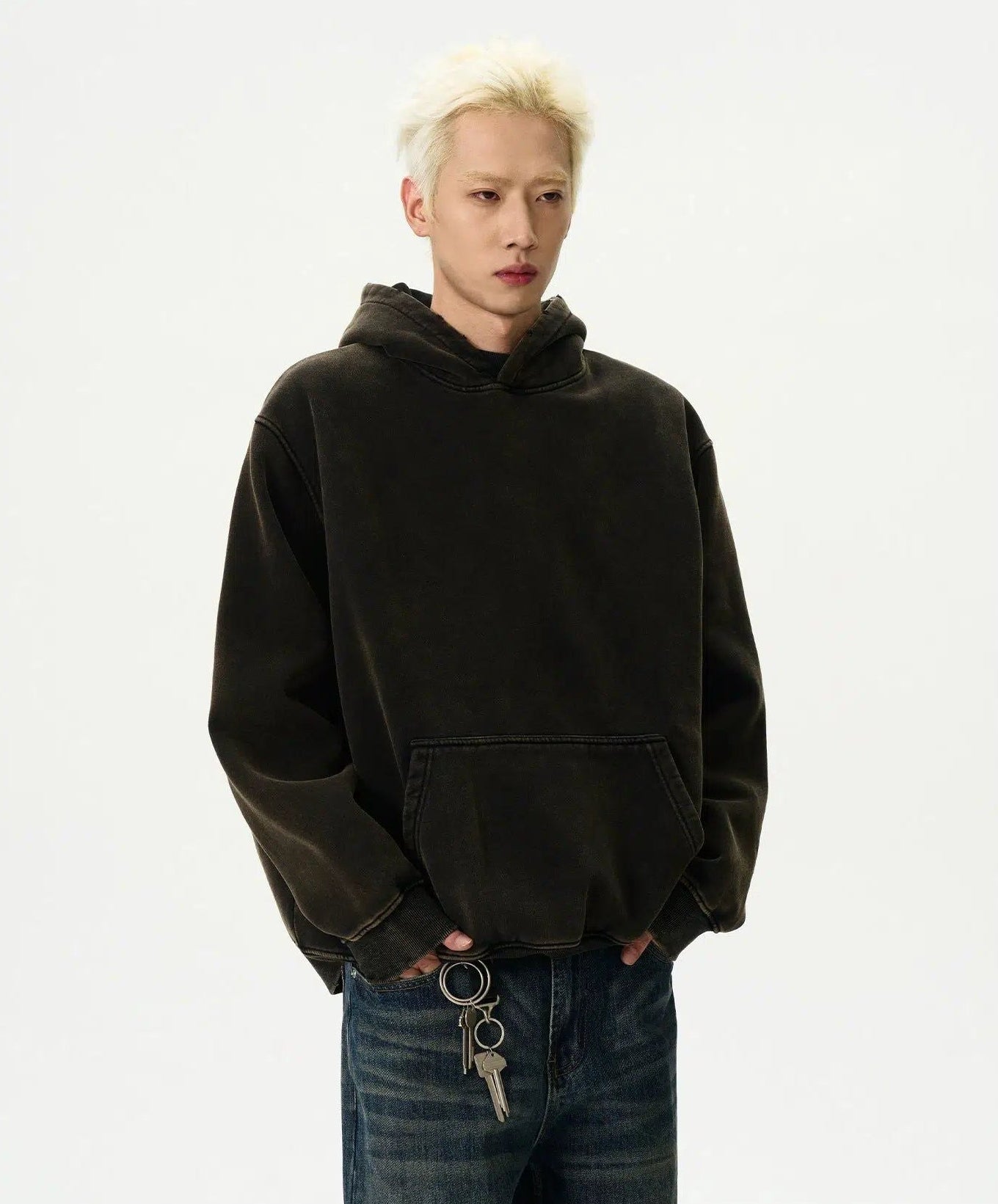 Washed Kangaroo Pocket Hoodie