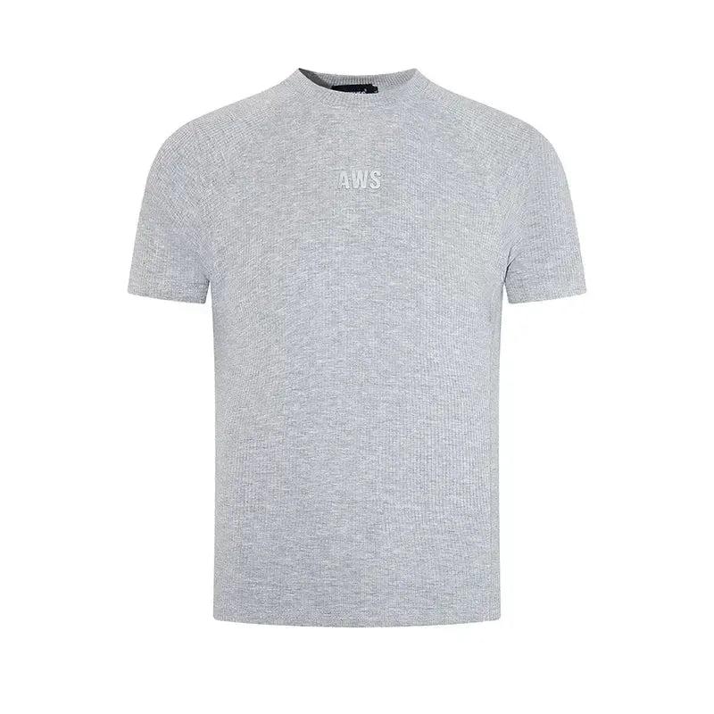 Textured Graphic Letter T-Shirt