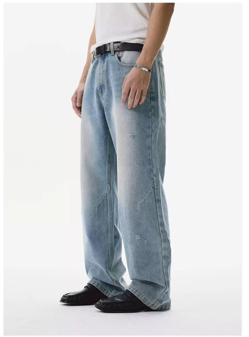 Fade Highlight Straight Leg Jeans