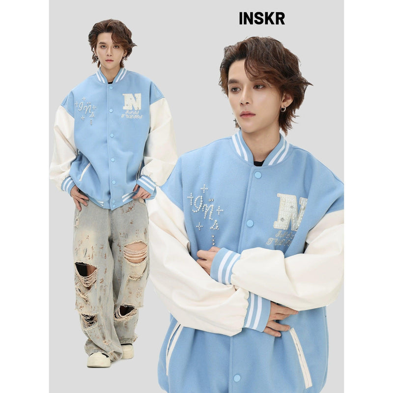 Snap Buttons Varsity Jacket