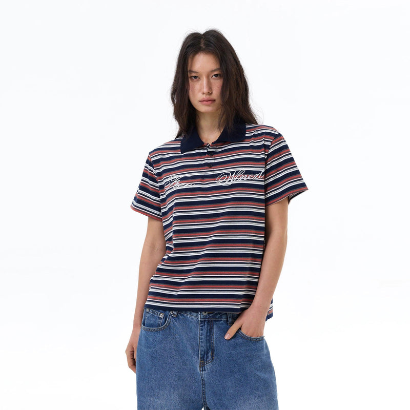Striped Boxy Fit Polo