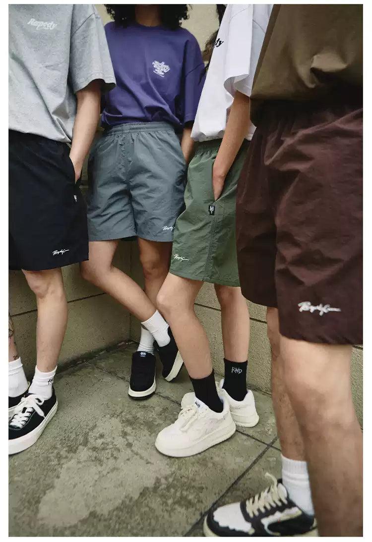 Side Pockets Nylon Shorts