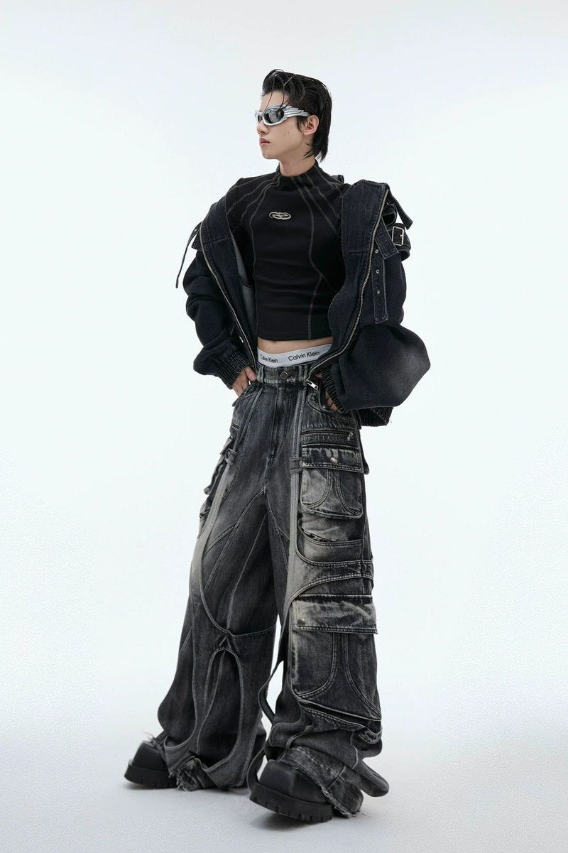 Web Line Slim Fit Cropped Mockneck