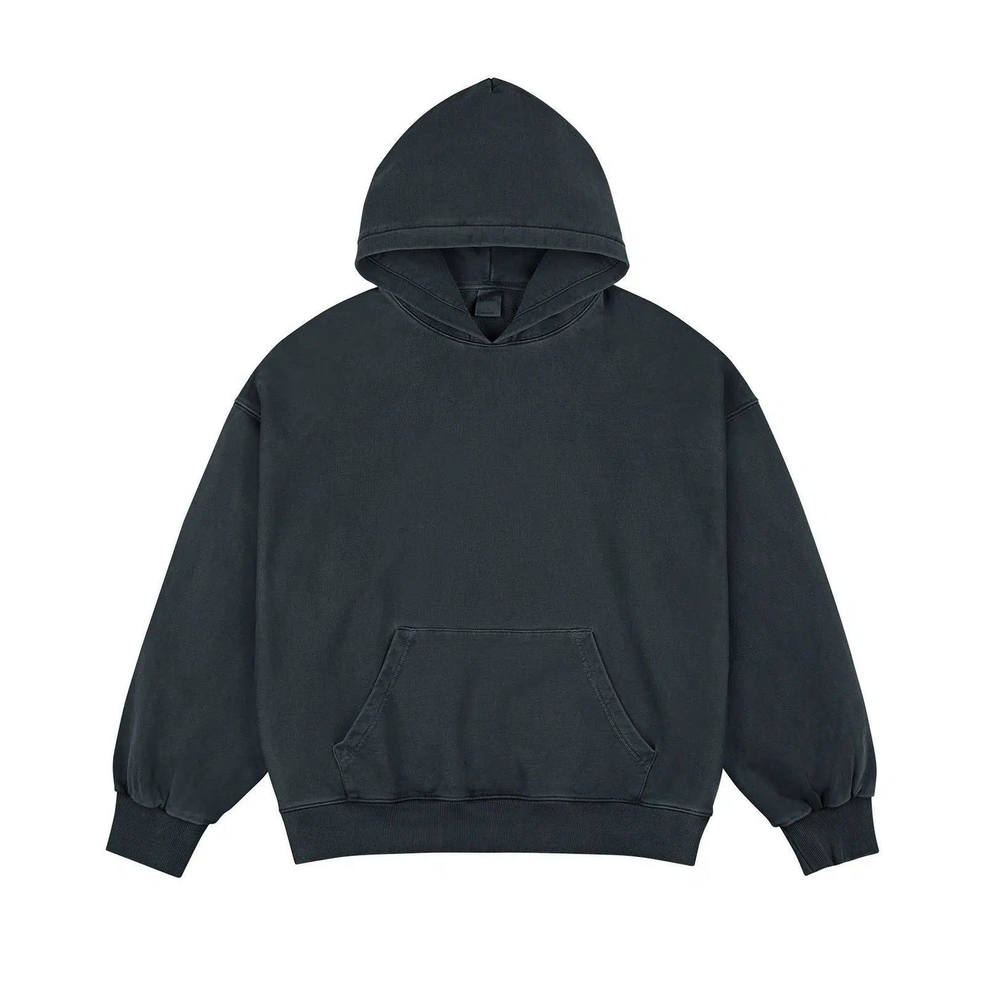 Zipped Washed Casual Hoodie