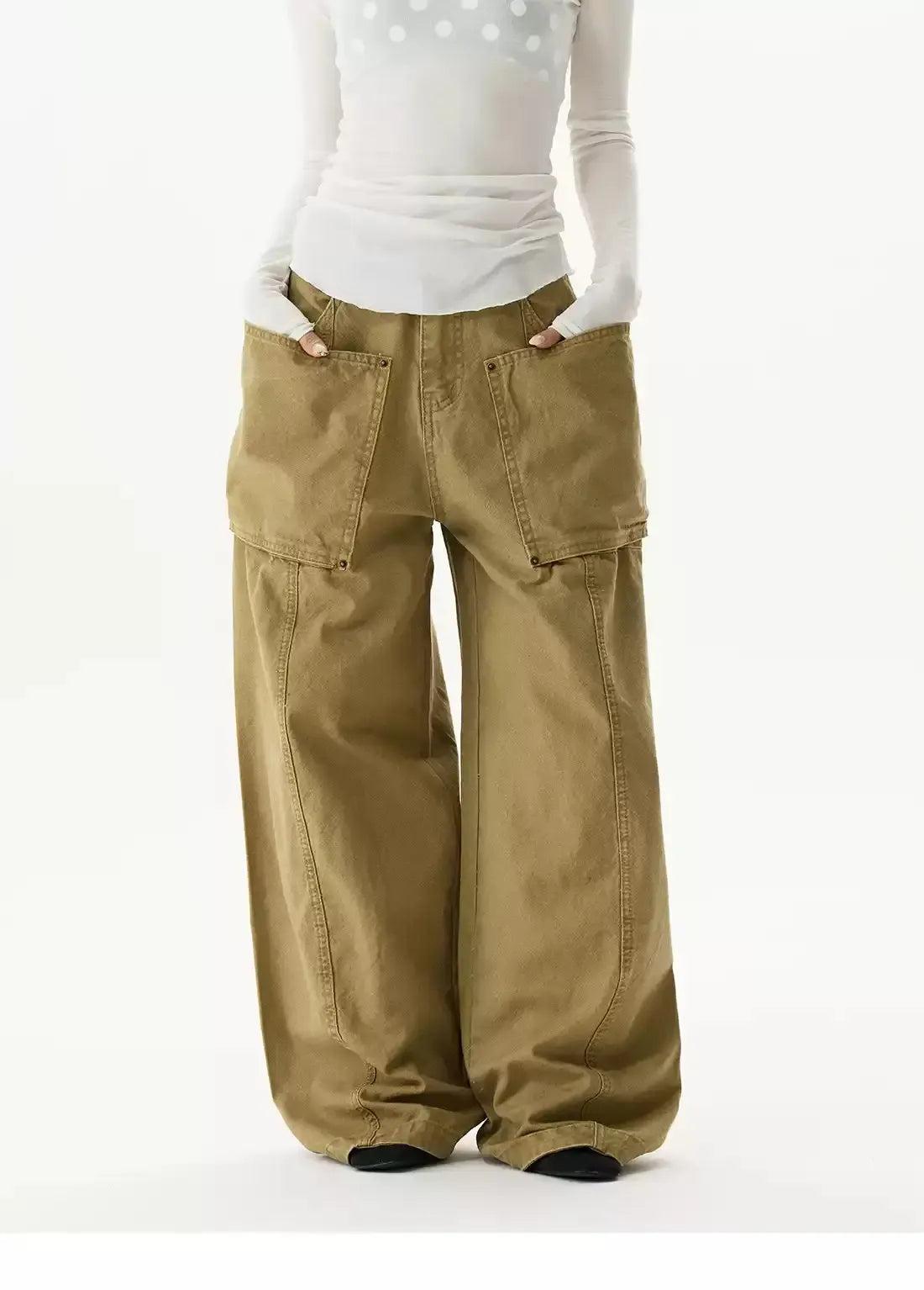 Side Pockets Straight Leg Jeans