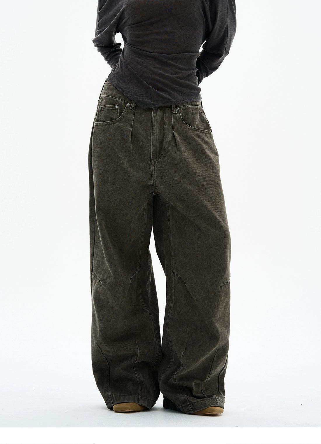 Utility Washed Wide Jeans