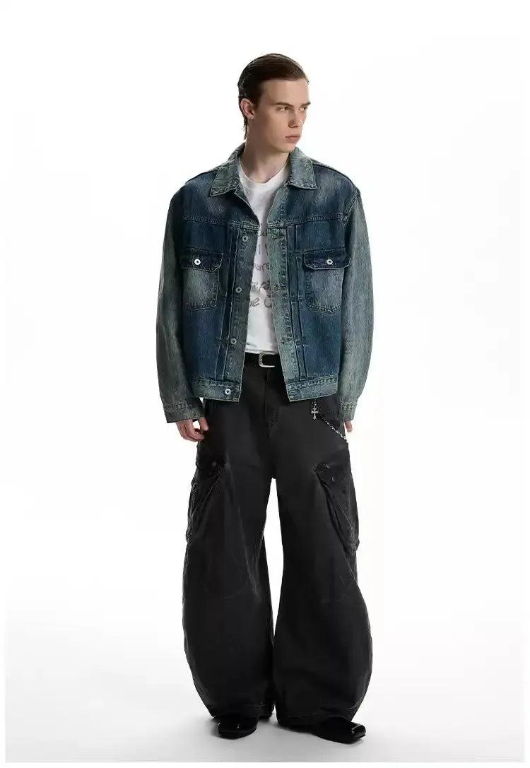 Faded Highlights Boxy Denim Jacket
