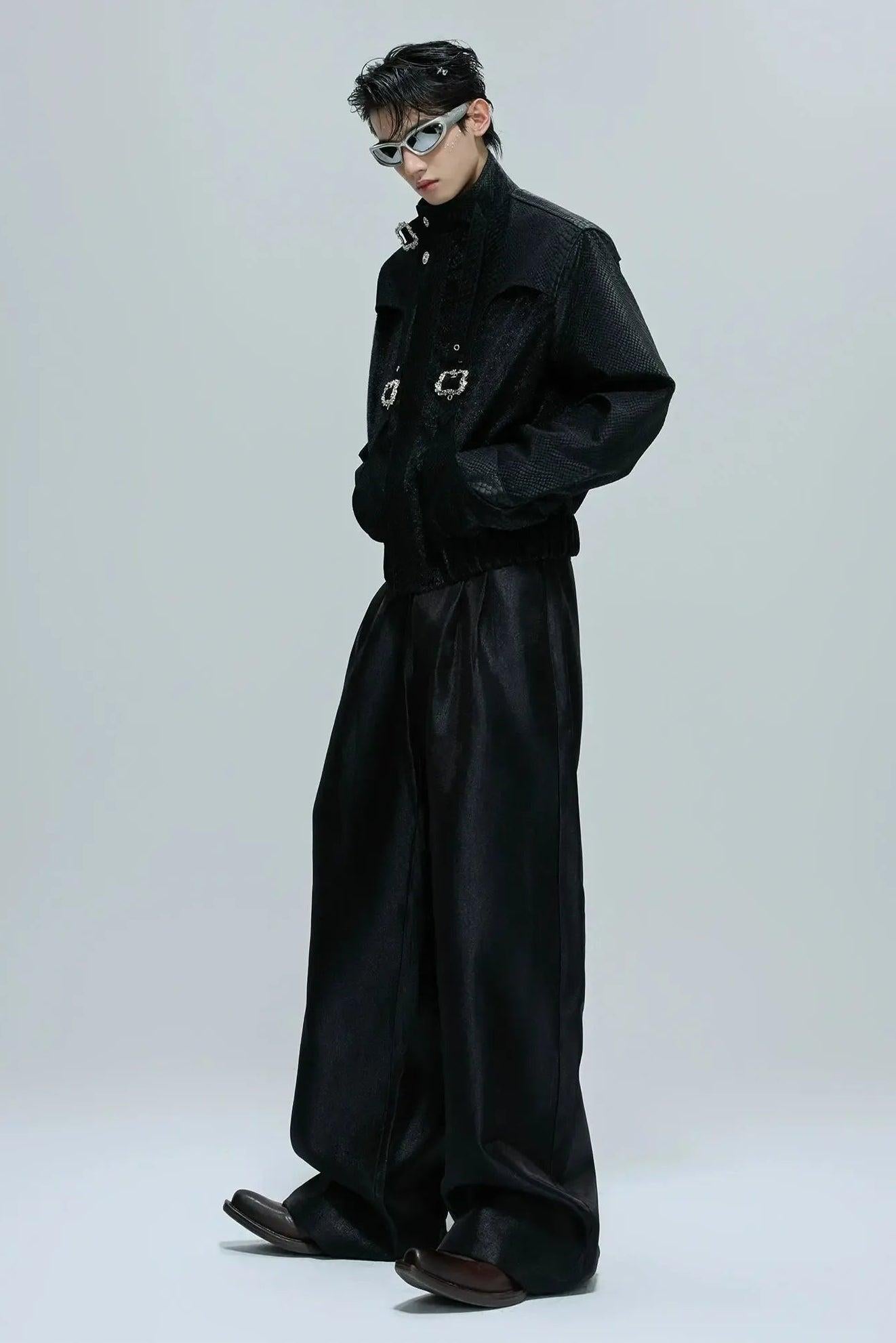 Metal Buckles Multi-Textured Jacket