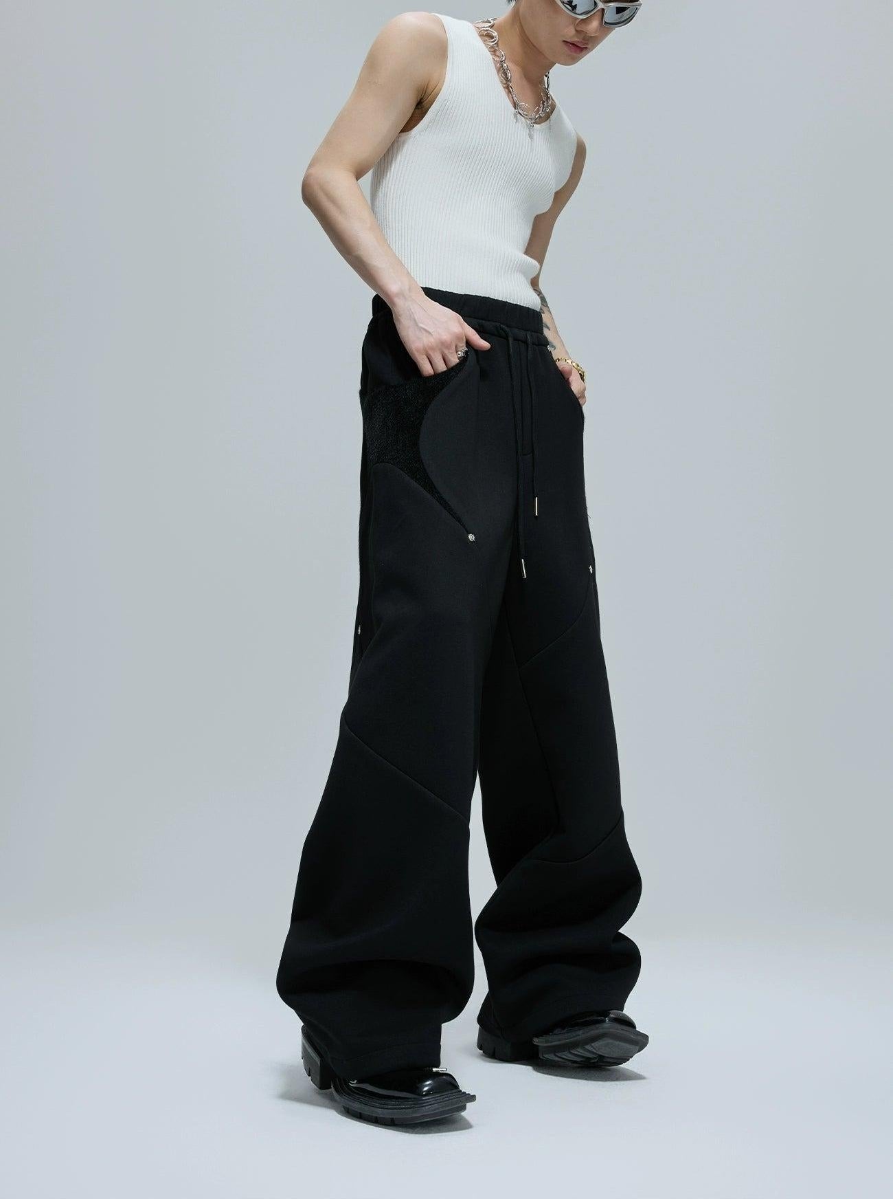Athleisure Contrast Spliced Zip-Up Hoodie & Sweatpants Set