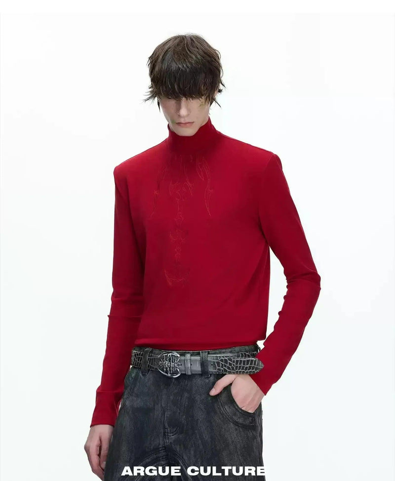 Spike Subtle Stitched Mockneck