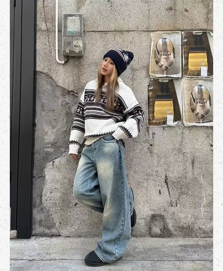 Fair Isle Collared Sweater