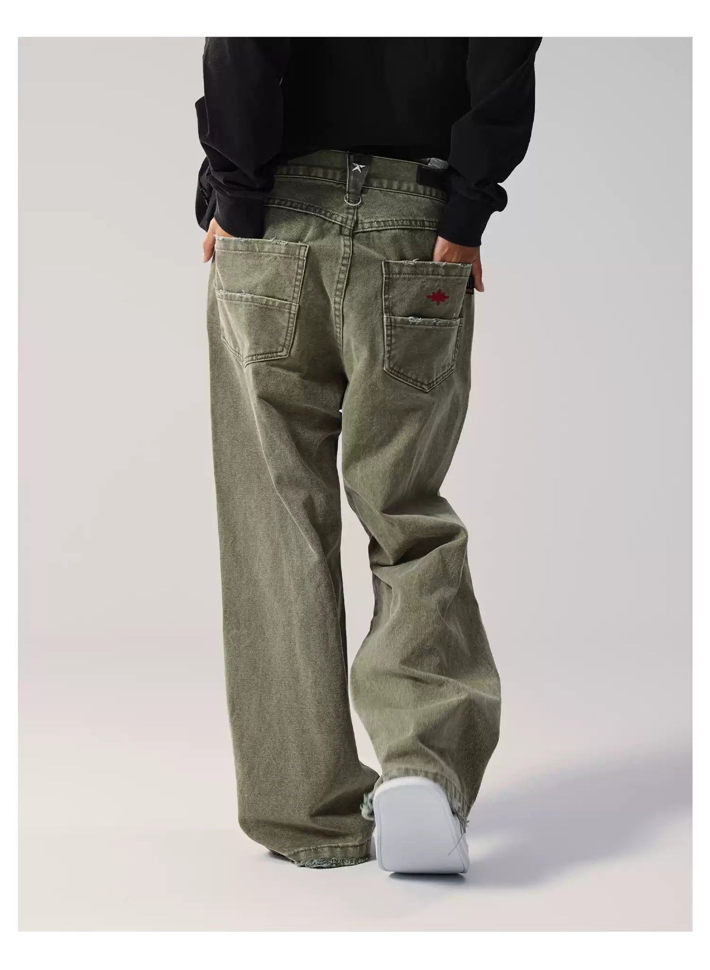 Loose Fit Washed Workwear Jeans