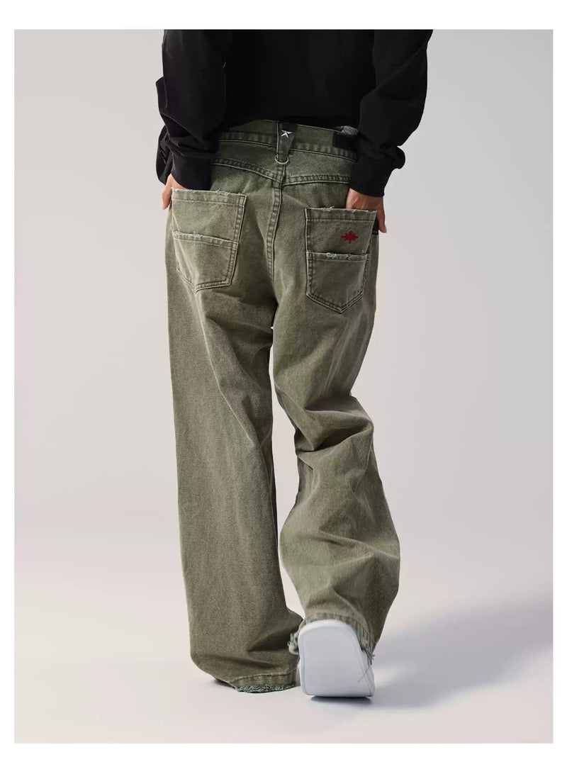 Loose Fit Washed Workwear Jeans