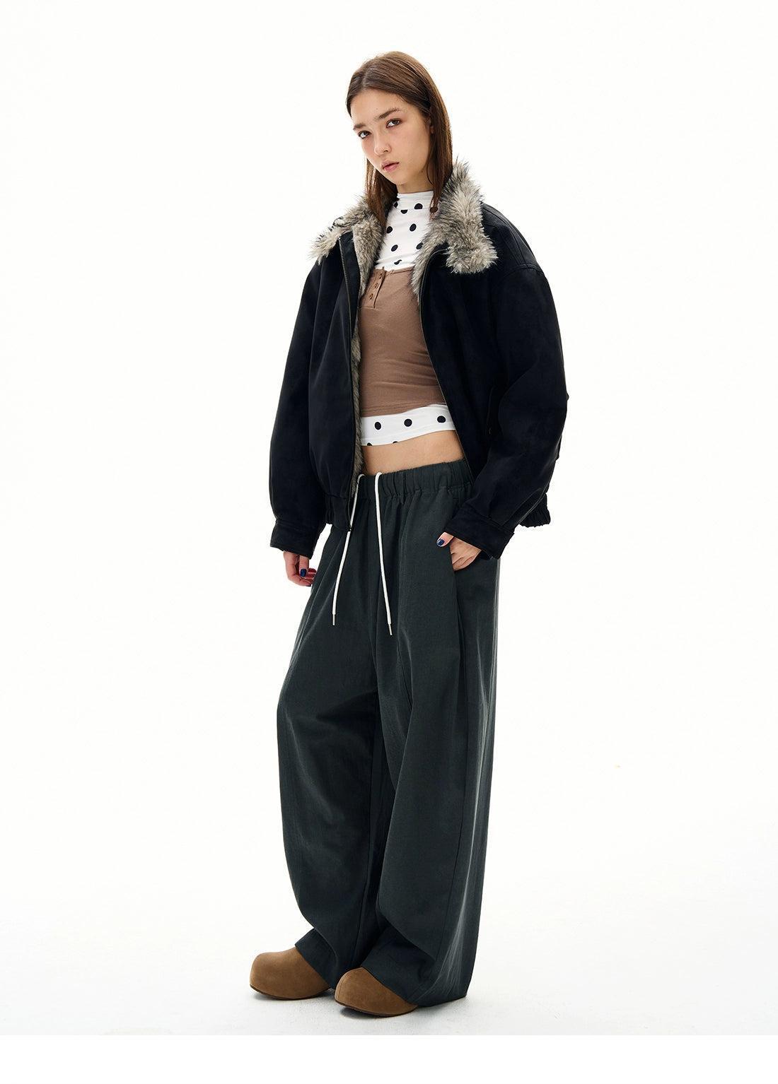 Elastic Waist Baggy Fit Pants