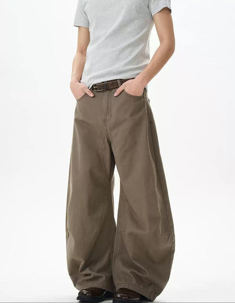 Buttoned Workwear Washed Jeans