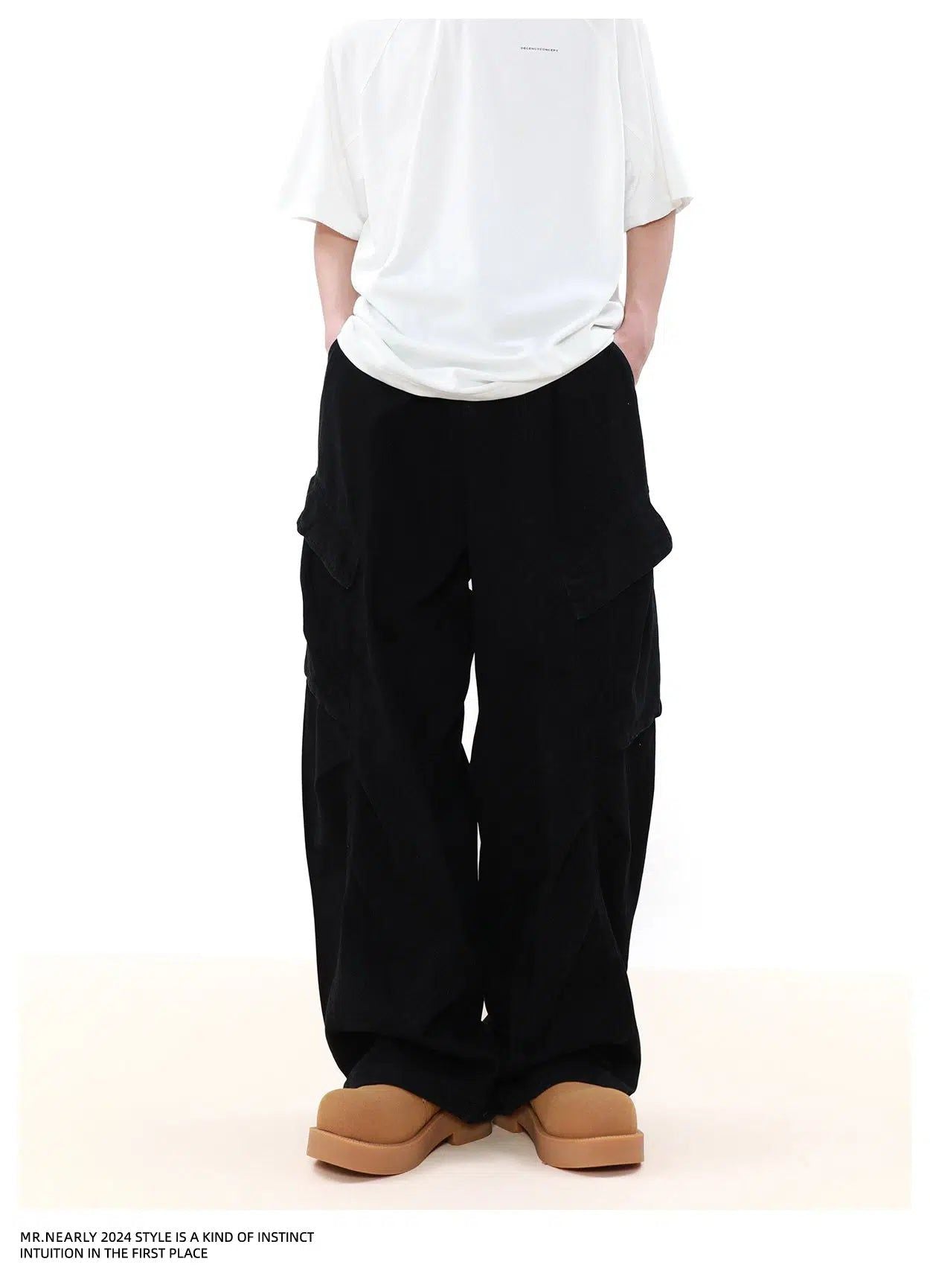 Washed Baggy Fit Cargo Pants