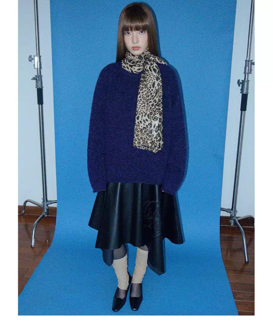 Animal Print Pattern Silky Scarf