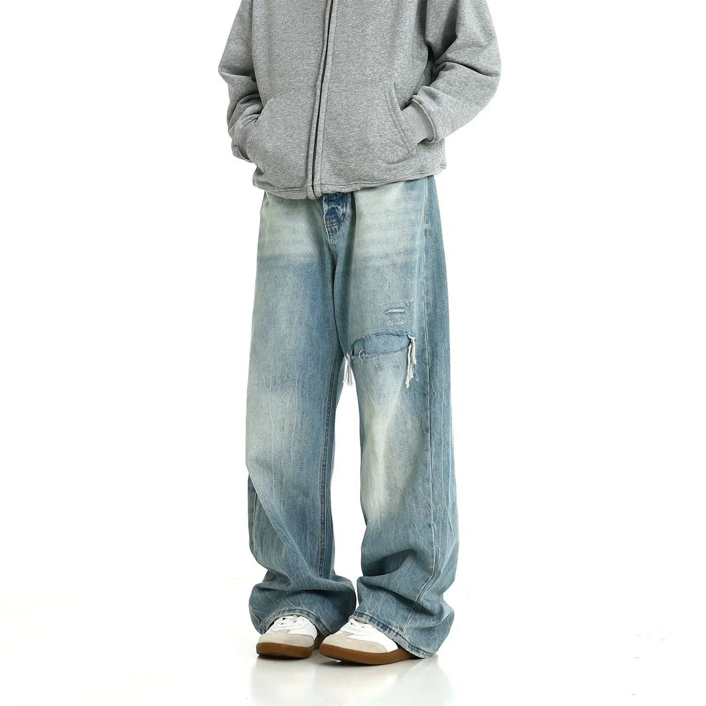 Ocean Wash Ripped Jeans