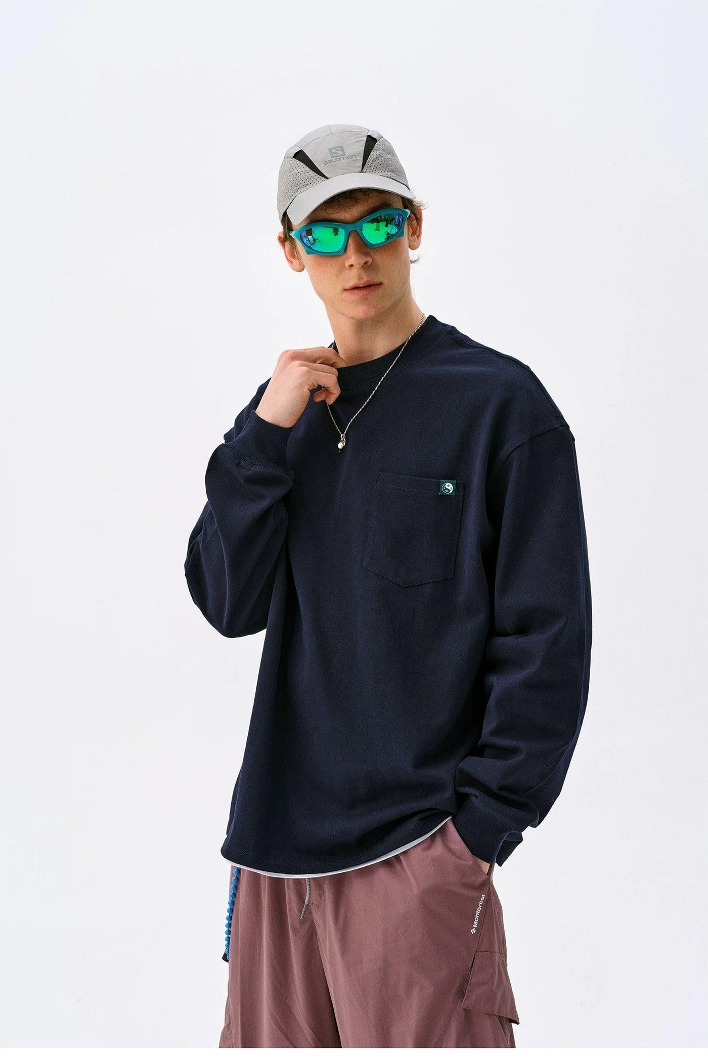 Chest Pocket Boxy Fit L/S T-Shirt