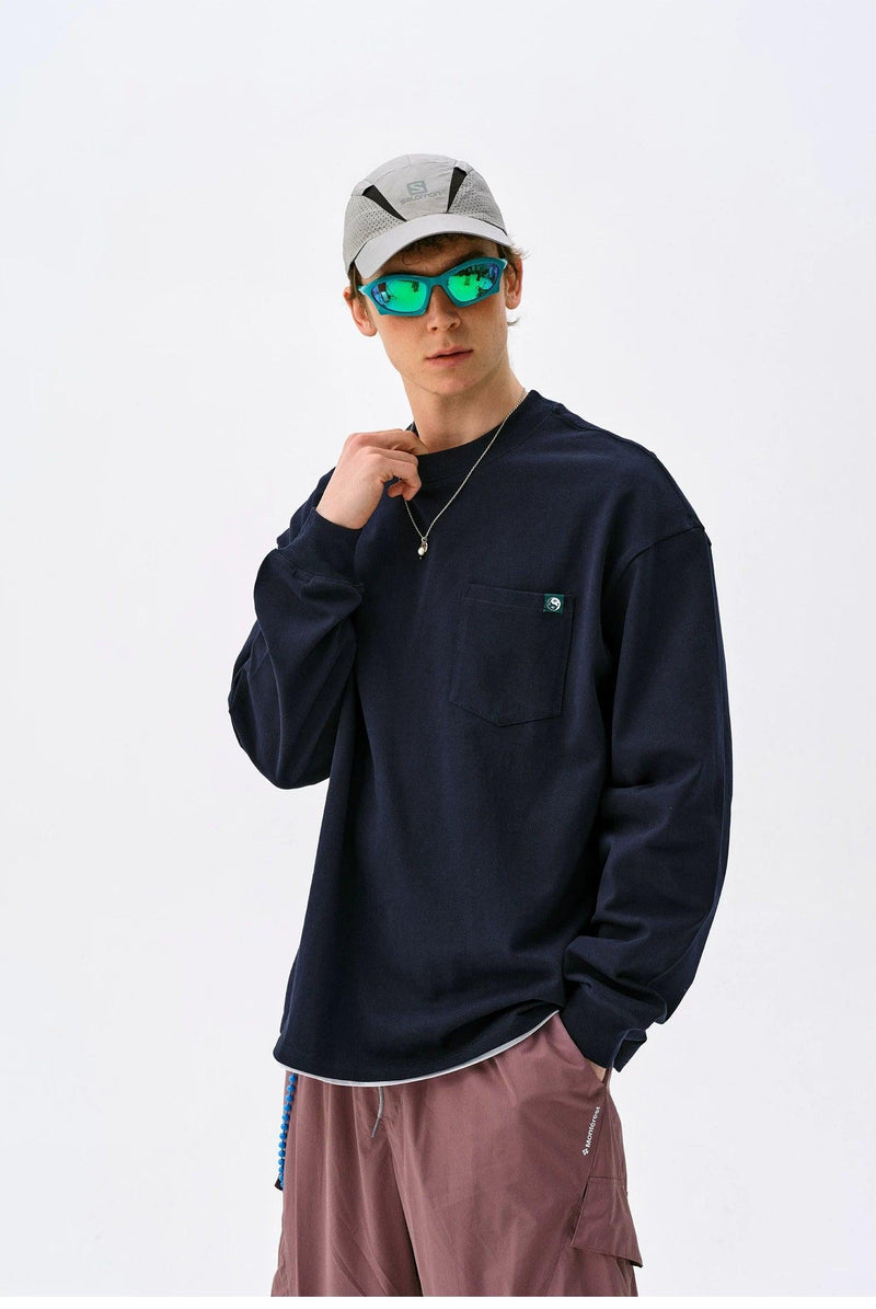 Chest Pocket Boxy Fit L/S T-Shirt