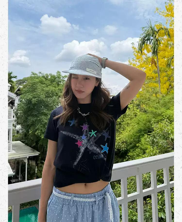 Stars Graphic Print T-Shirt