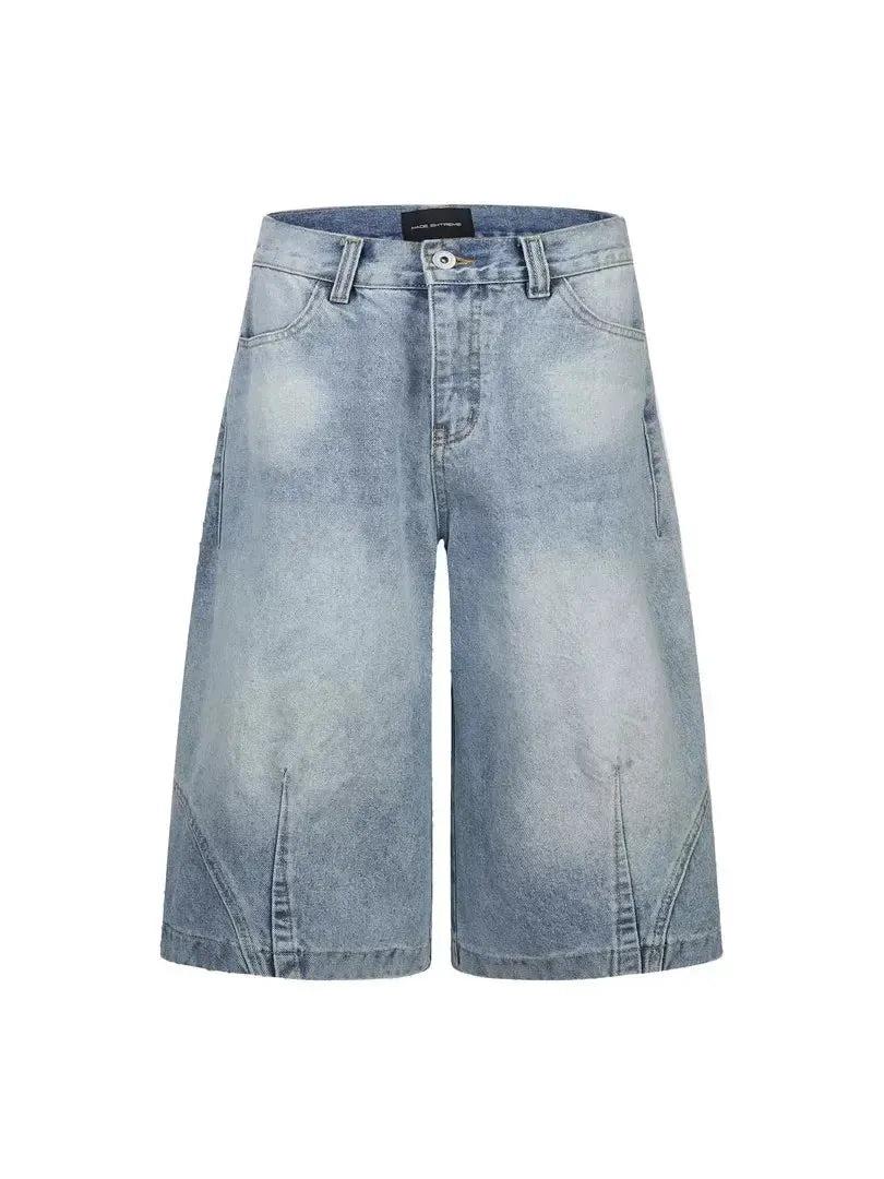 Distressed Deconstructed Denim Shorts