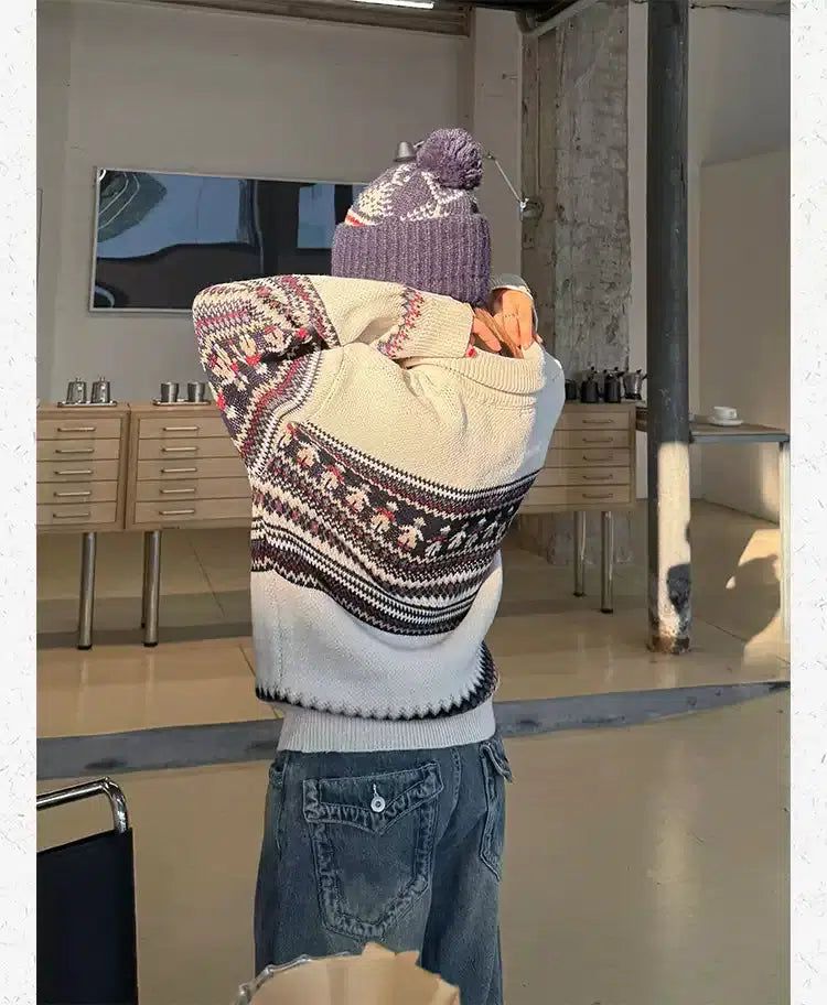 Fair Isle Collared Sweater