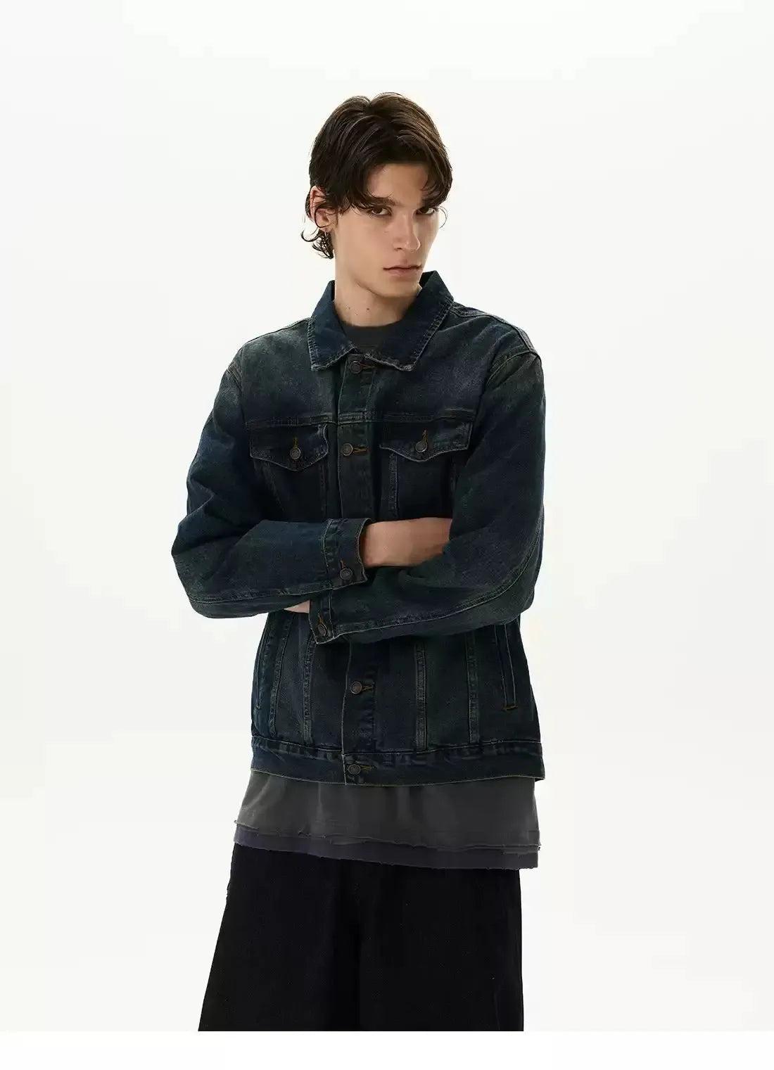 Washed Buttoned Denim Jacket