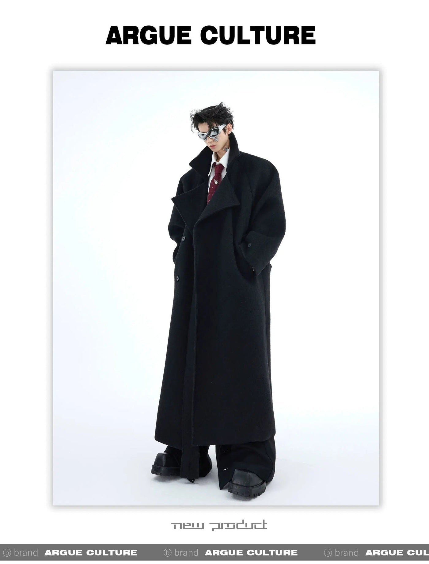 Double-Breasted Lapel Long Coat