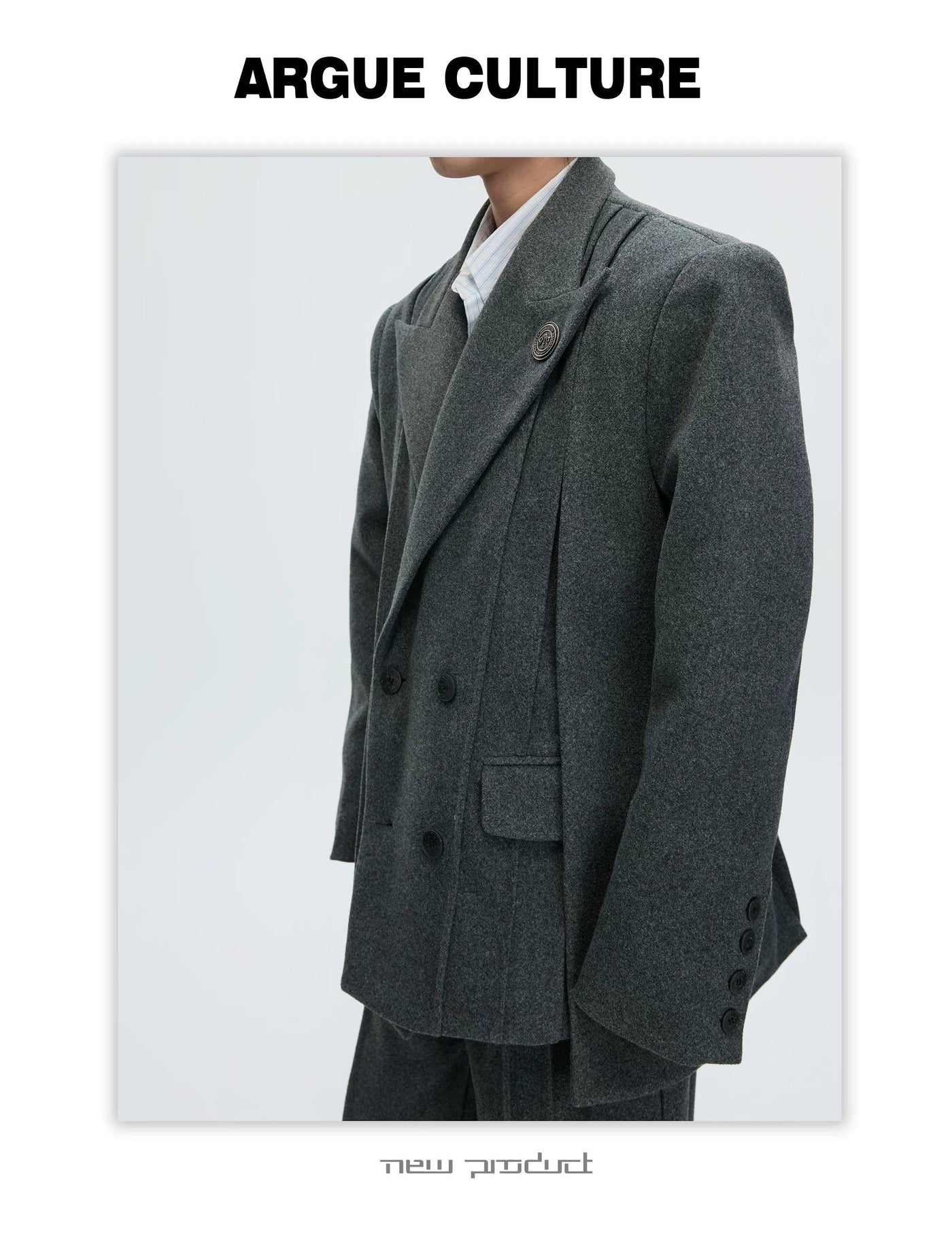 Peak Lapel Blazer & Pleated Pants Set