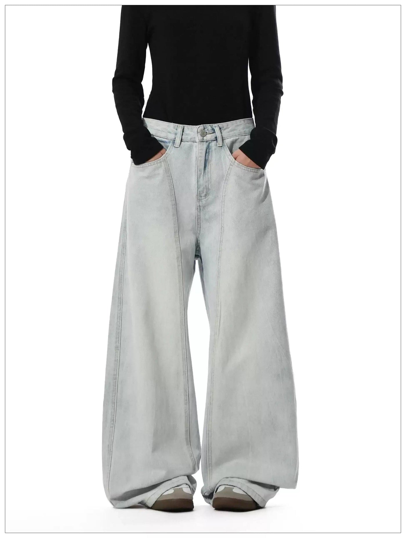 Washed Wide Leg Jeans