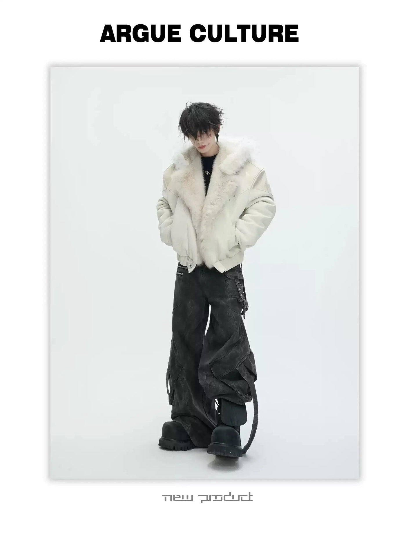 Pocket Straps Cargo Style Jeans