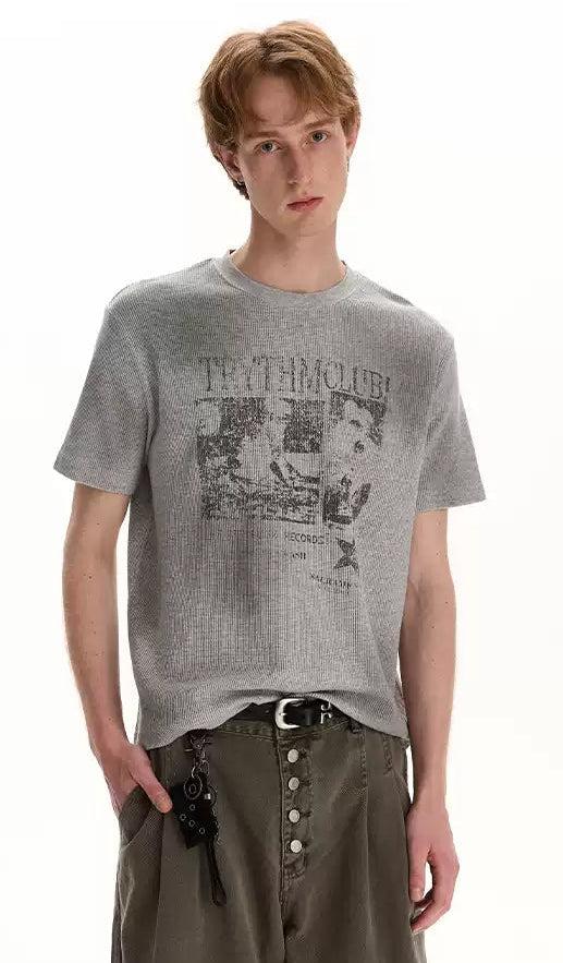Grunged Graphic Print T-Shirt