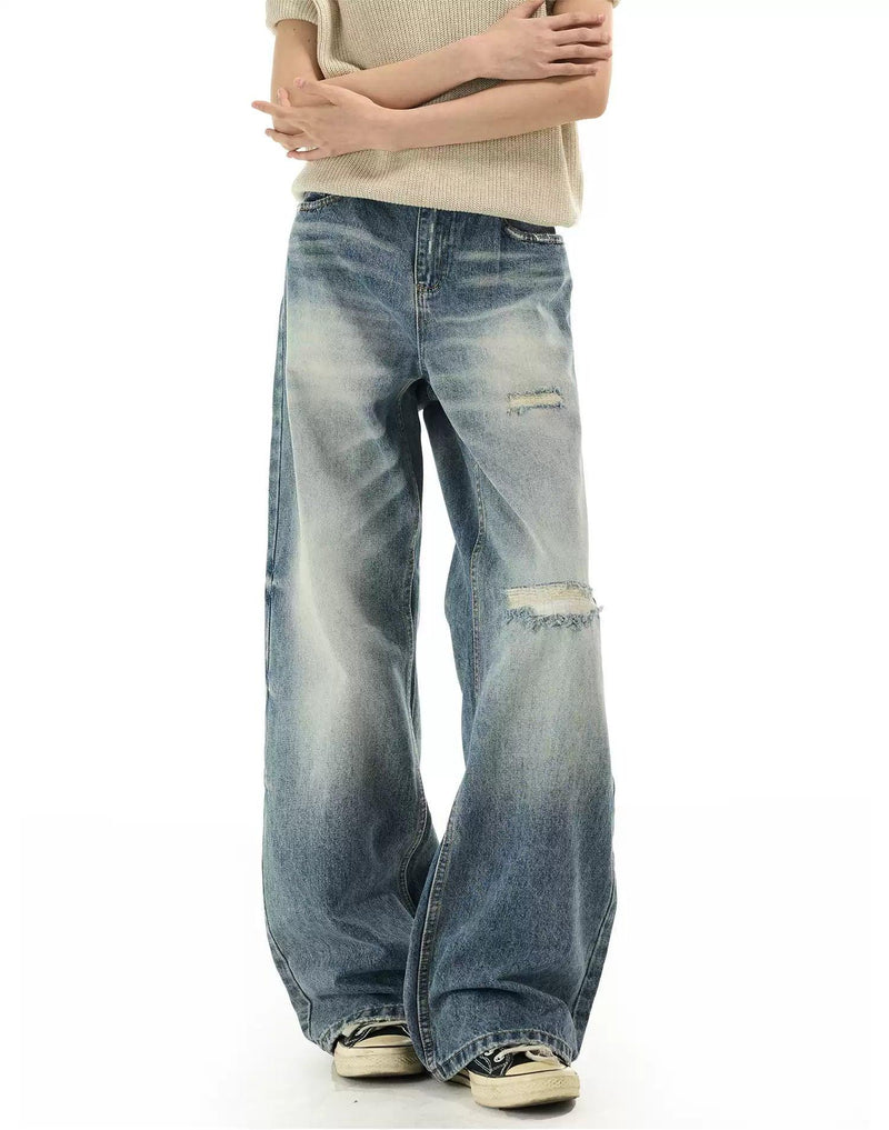 Distressed Faded Washed Jeans