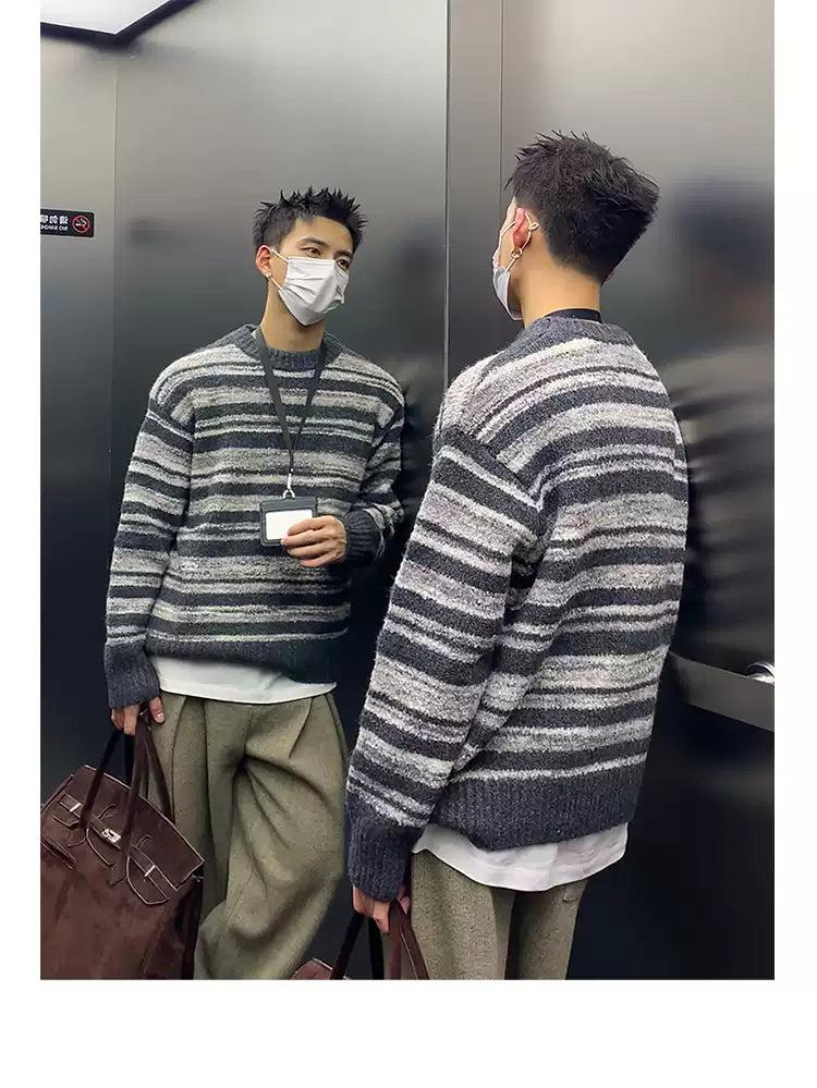 Comfy Striped Contrast Sweater