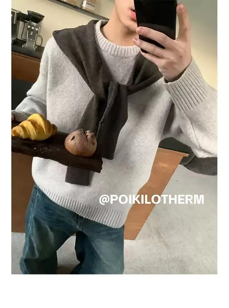 Contrast Shoulder Layered Sweater