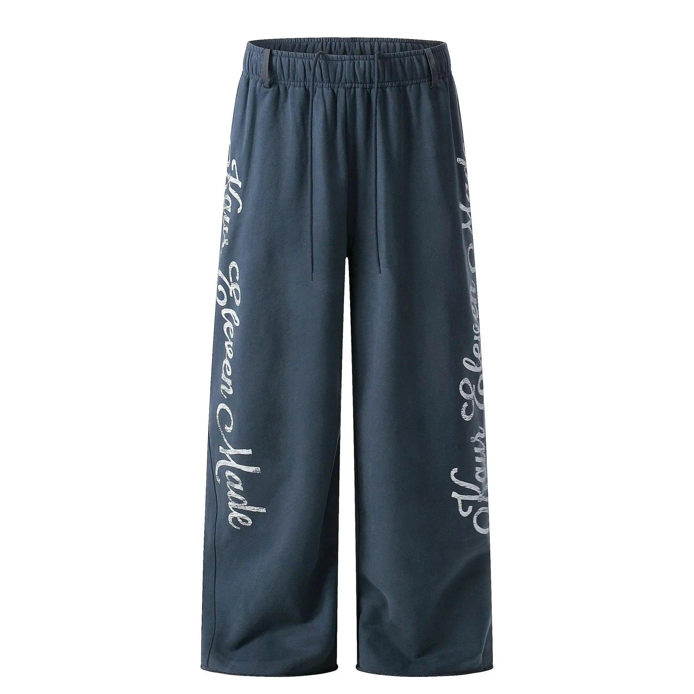 Letter Print Wide Leg Sweatpants