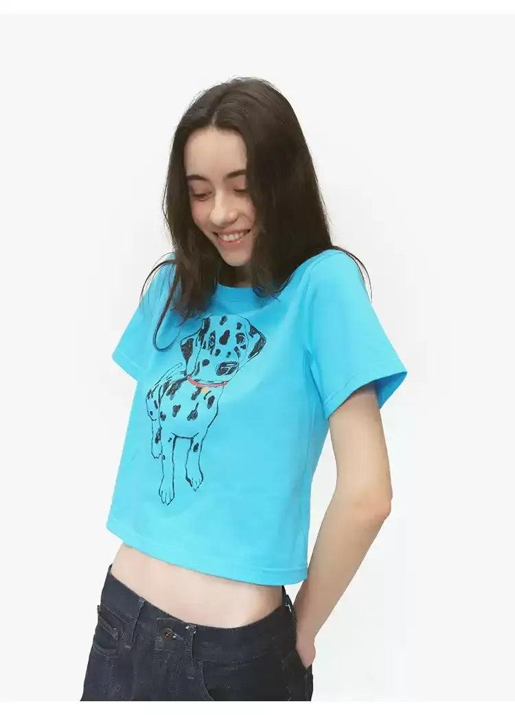 Dalmatian Dog Cropped T-Shirt