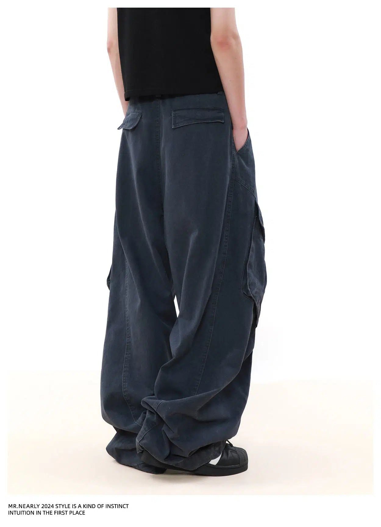 Washed Baggy Fit Cargo Pants