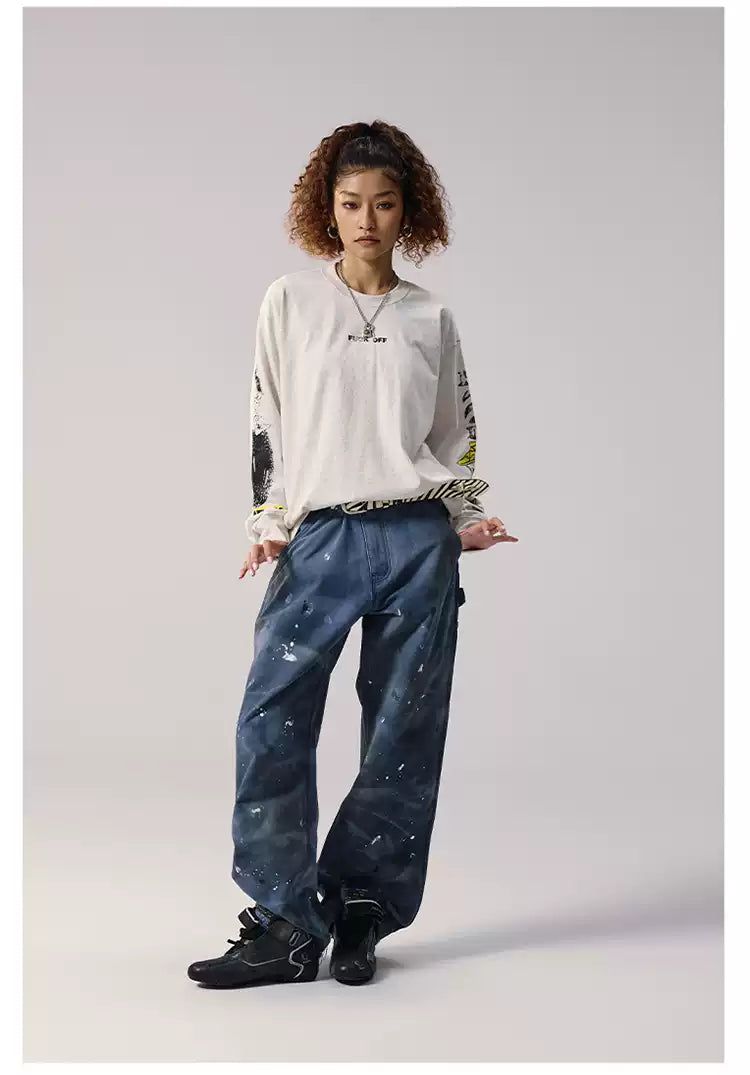 Workwear Paint Splatters Cargo Jeans