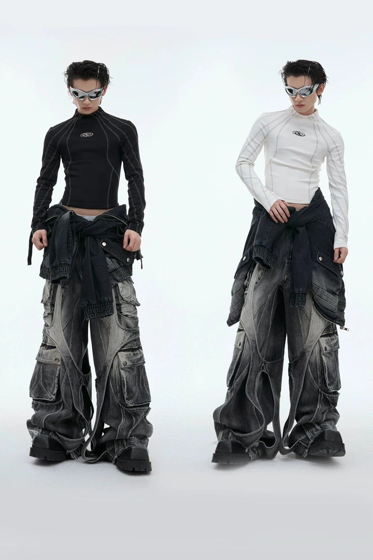 Web Line Slim Fit Cropped Mockneck